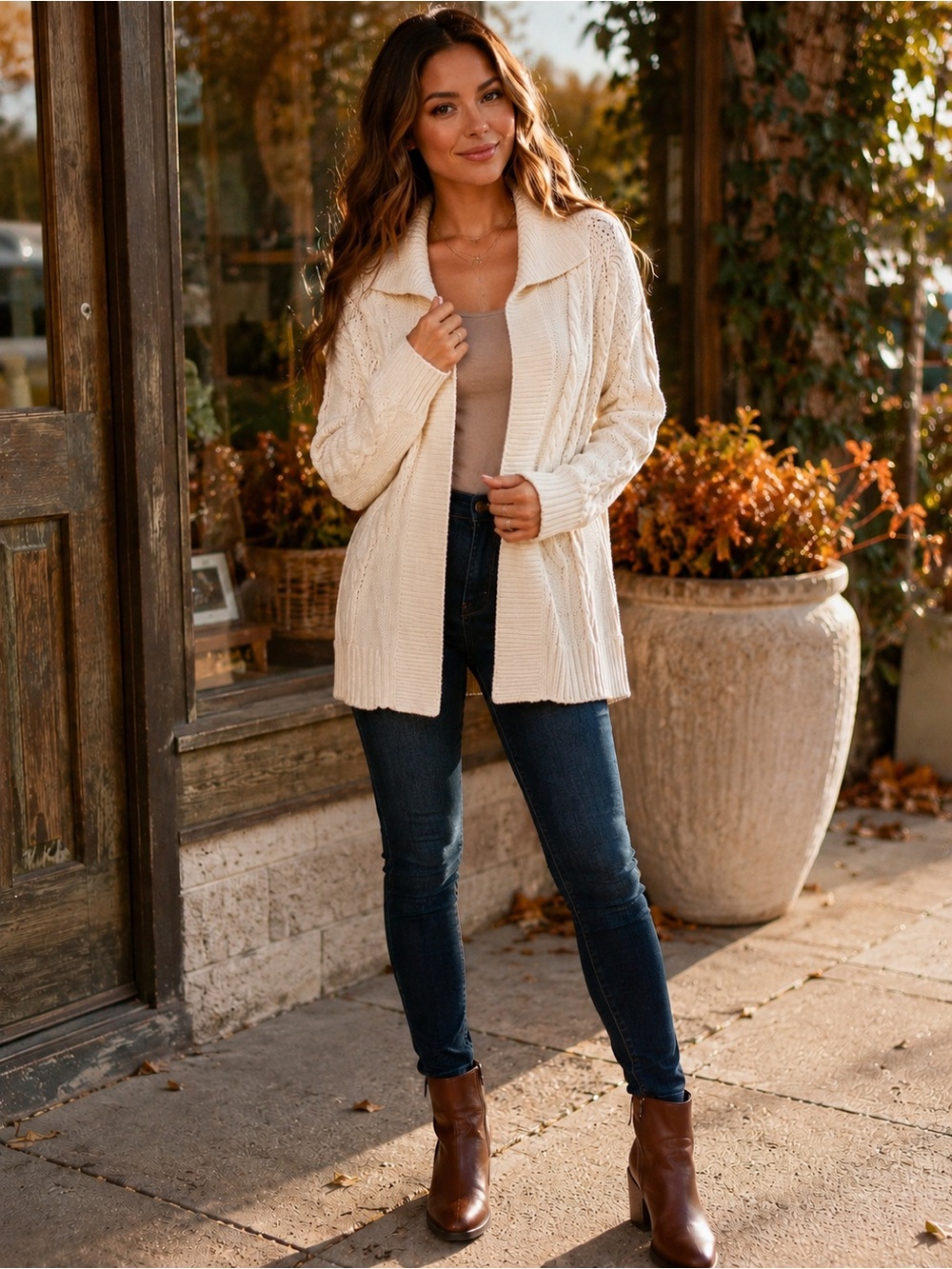 🍂 Banana Republic Heavyweight Cable Knit Cardigan — Size M | NWOT